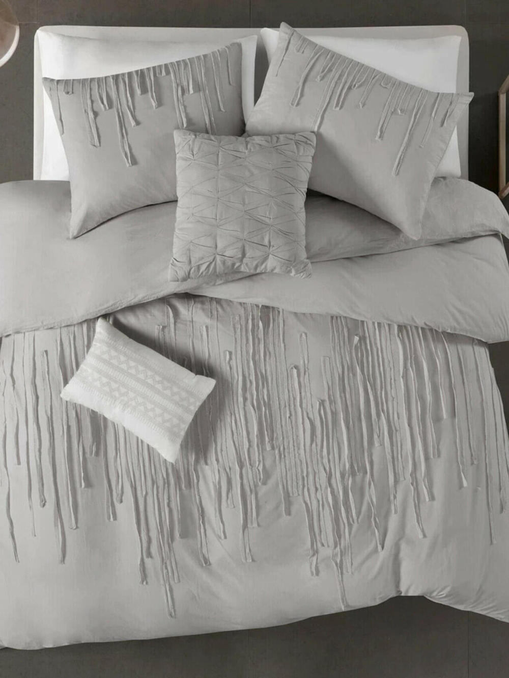Urban Habitat Paloma King/Cal King 5 PC Cotton Duvet Cover Set, Grey
